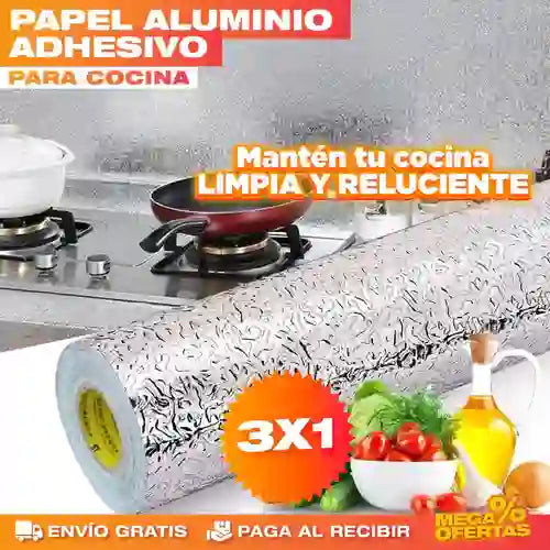 PROMO 3X1 - Lámina de Cocina Adhesiva 30x40 cm c/u